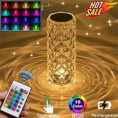 3/16 Colors LED Crystal Table Lamp