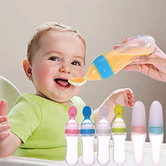 Squeezing Feeding Bottle Silicone Newborn Baby Training